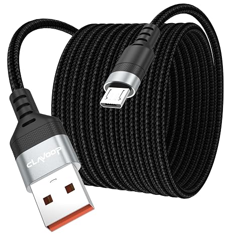 PS4 Charging Cable 10FT, 12W Long PS4 Controller Charger Cord with Micro USB 2.0 Data Sync Compatible with Dualshock Play-station 4, PS 4 Slim Pro, Xbox One Controller, Xbox One S/X Game Accessories