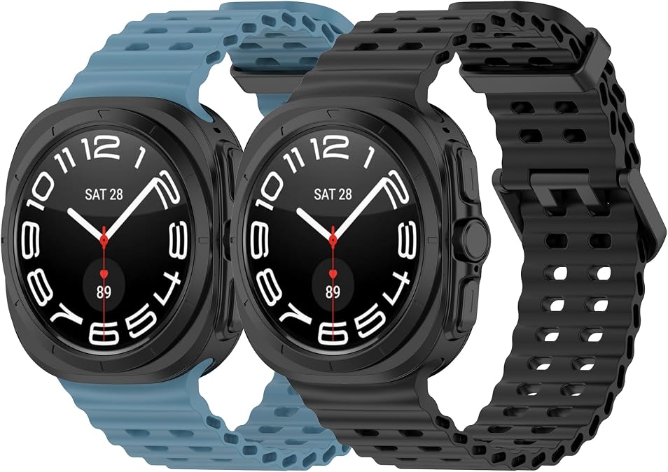 Fit for Samsung Galaxy Watch Ultra 47mm Watch Band Women Men, Adjustable Silicone Replacement Bands Straps Wristbands Bracelet Accessories Fit for Samsung Galaxy Watch Ultra 47mm