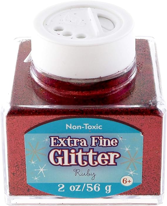 Extra Fine Glitter 2oz, Ruby