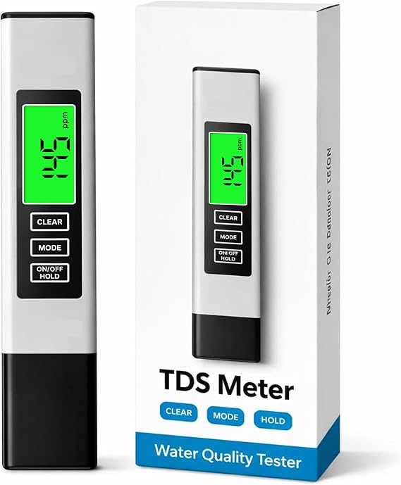 Craft911 4-in-1 Accurate and Reliable, Digital TDS Meter EC Meter Temp (°C,°F) Meter 0-9990ppm, Professional Water Quality Tester for Drinking Water, RO/DI System, Aquariums etc