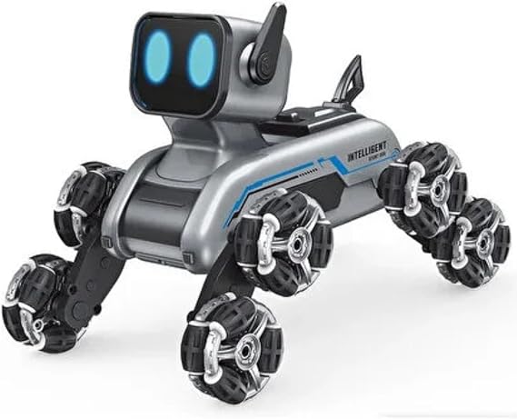 Oyuncak Uzaktan Kumandalı Bilekten Kontrol 8 Teker Buharlı Şarjlı 2.4G RC Köpek Robot Araba Çocuk Oyuncak