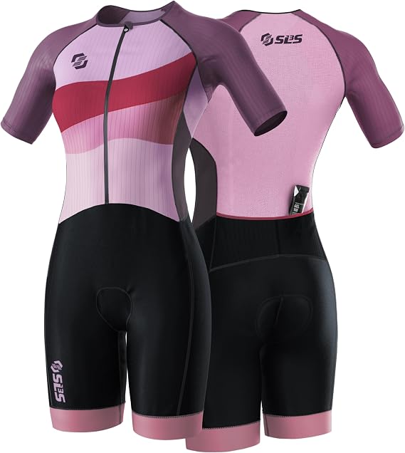 SLS3 Womens Triathlon Suit – Elite Aero Sleeved Trisuit Women, Tri Suit, Quick-Dry, Italian Chamois, Ready for Any Distance