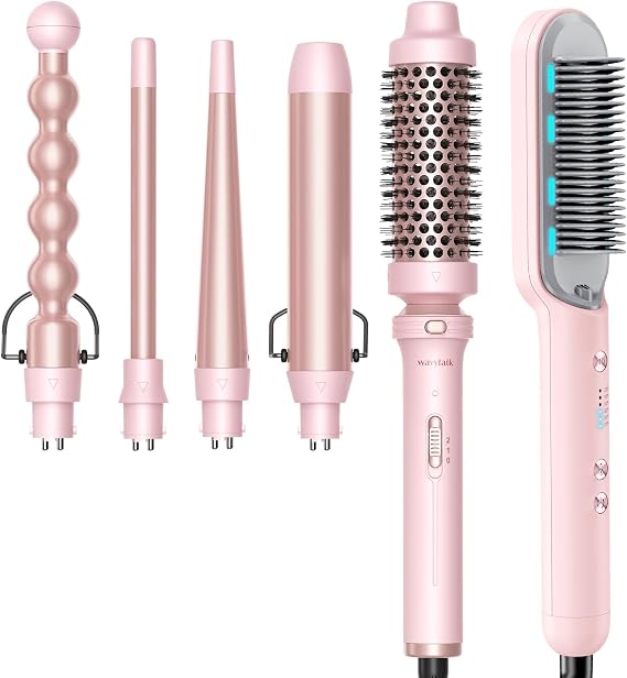 Wavytalk 5 in 1 Curling Iron and Hair Straightener Brush