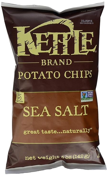 Kettle Brand Natural Gourmet Potato Chips with Sea Salt, 5 oz