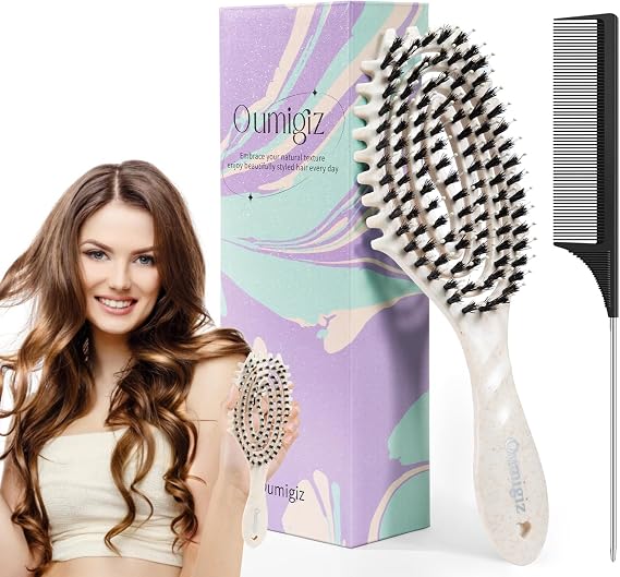 Curl Defining Hair Brush for Curly Hair Fast Blow Drying Styling Hairbrush