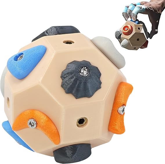 Boulder Block for Climbers,Handcrafted 3D Boulder Ball,Finger Strength Training Climbing Ball for Climbers Gift