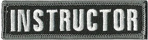 Instructor Tactical Hat Patch - Black