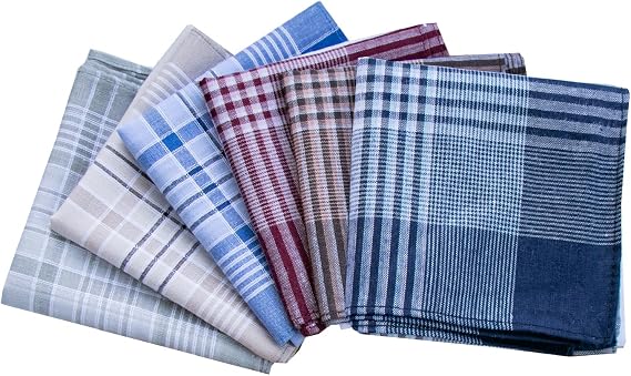 Men's Pure Cotton Handkerchief White Hankies