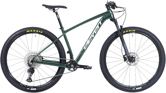 Skill 29" 12v Mountain Bike - Carbon Frame with Rockshox Judy TH 29 Boost Suspension and Shimano Hydraulic Disc Brakes - Size L - Bright Green