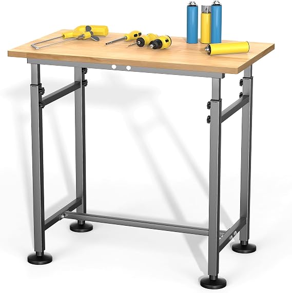 Ultrawall Workbench for Garage, 32"x18" Adjustable Height Work Table