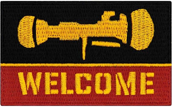EmbTao RPG Welcome Patch Embroidered Biker Badge Applique Iron On Sew On Emblem