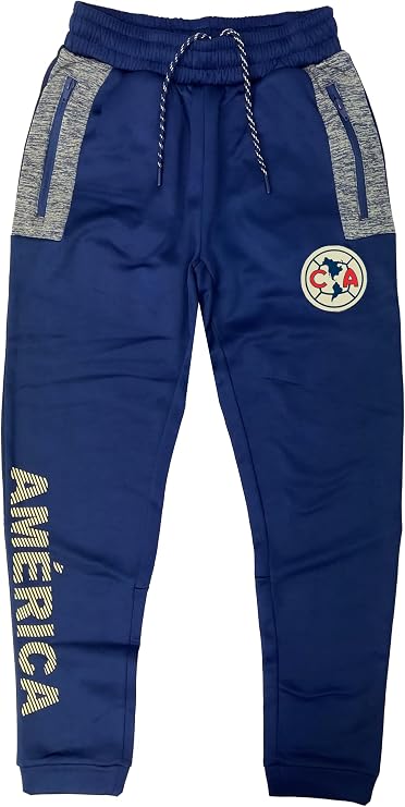 Icon Sports Club America Joggers Casual Sweatpants, Licensed America Track Pants with Zipper Pockets