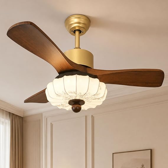 36 Inch Smart Farmhouse Ceiling Fan with Lights, Remote App Voice