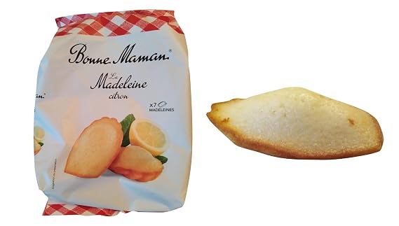 Madeleine Cookies Lemon | French Madeleines Bonne Maman Citron | Madeline Cookies | Pack of 7 Bonne Maman Madeleines | 6.17 Ounce Total
