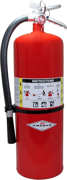 Amerex A411, 20 lb. ABC Dry Chemical Fire Extinguisher with Wall Bracket