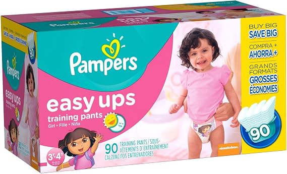 Pampers Easy-Ups Training Pants - Girls - 3T-4T - 90 Ct