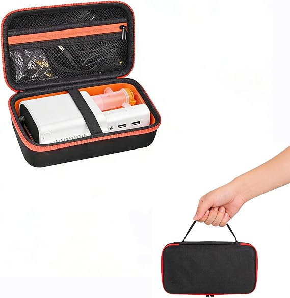 LAPLUIE Hard Case for Smart Nebulizer for Breathing Problems, Desktop Inhaler Nebulizer for Home Use, Storage Bag for Digital Asthma Nebulizer Machine, Space for Masks, Cables