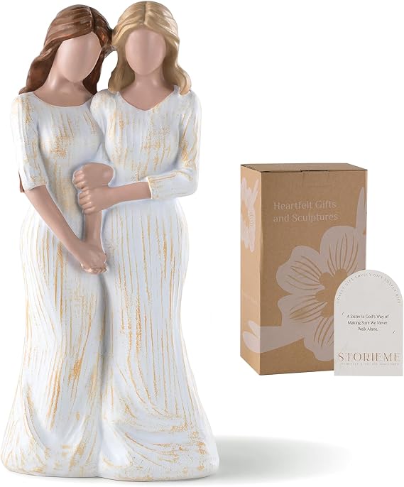 Storieme Sister Figurine Gifts from Sister: Hand-Painted Resin Keepsake | for Birthday/Christmas/Thanksgiving - Express Love & Gratitude to Sisters