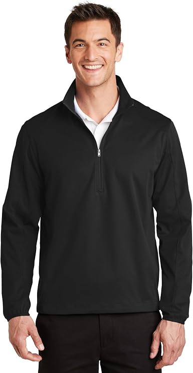 Port Authority Active 1/2-Zip Soft Shell Jacket. J716 Deep Black S