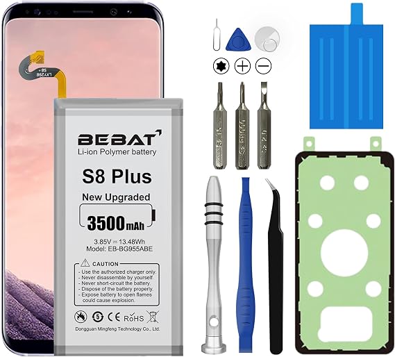 Replacement Battery for Samsung Galaxy S8 Plus,3500mAh High Capacity Lithium Polymer Battery for Samsung Galaxy S8 Plus SM-G955 G955V G955A G955T G955P G955R4 G955F with Repair Tool Kits