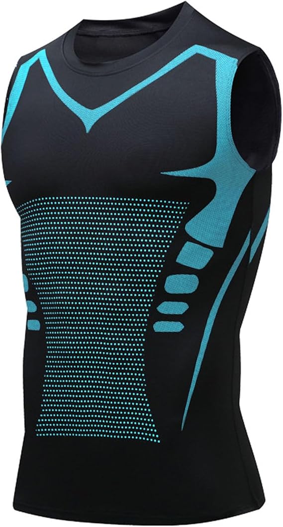 Compression Shirt Men Slimming Body Shaper Vest Crewneck Workout Tank Top
