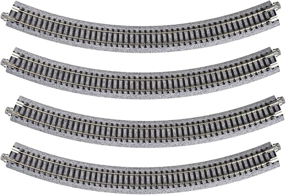 Kato USA Model Train Products Unitrack, 315mm (12 3/8") Radius 45-Degree Curve Track (4-Piece)