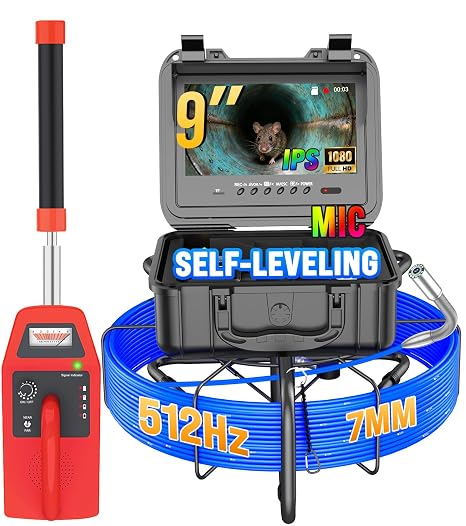 Anysun Sewer Camera with Locator, Pipe Drain Inspection with 12pcs Light