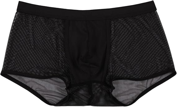 Mens Low Waist Mesh Boxer Briefs Lightweight Breathable Shorts Sports Comfortable Underwears