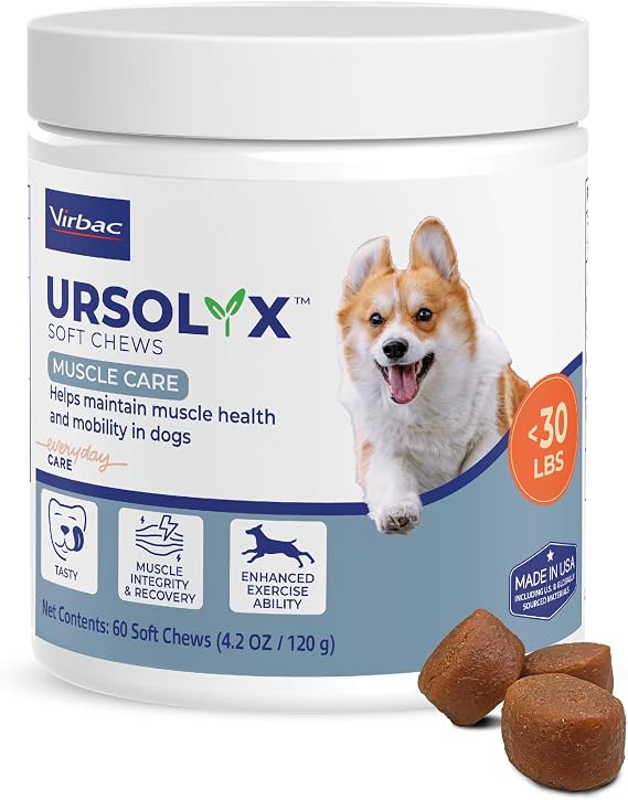URSOLYX Soft Chews for Dogs, Small Breed, Muscle Support, 60 Count
