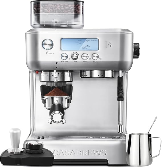 CASABREWS 5700Pro Espresso Machine with Grinder and Milk Frother Steam Wand