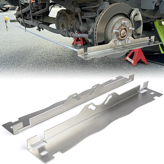 Heavy Duty Toe Alignment Tool Plates, Upgrade Stainless Steel Wheel Alignment Tool Plate with Hanging Holes for Easy Wall-Mounted Storage, Silver(Excluding Tape Measures)