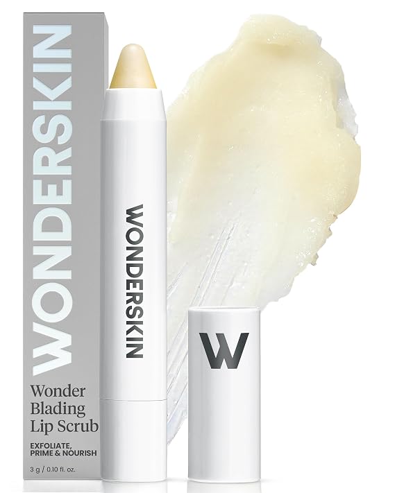 Wonderskin Lip Scrub - 3-in-1 Lip Exfoliator & Moisturizer Scrub | Lip exfoliator removes dry, flaky skin while moisturizing for smoother, healthier-looking lips