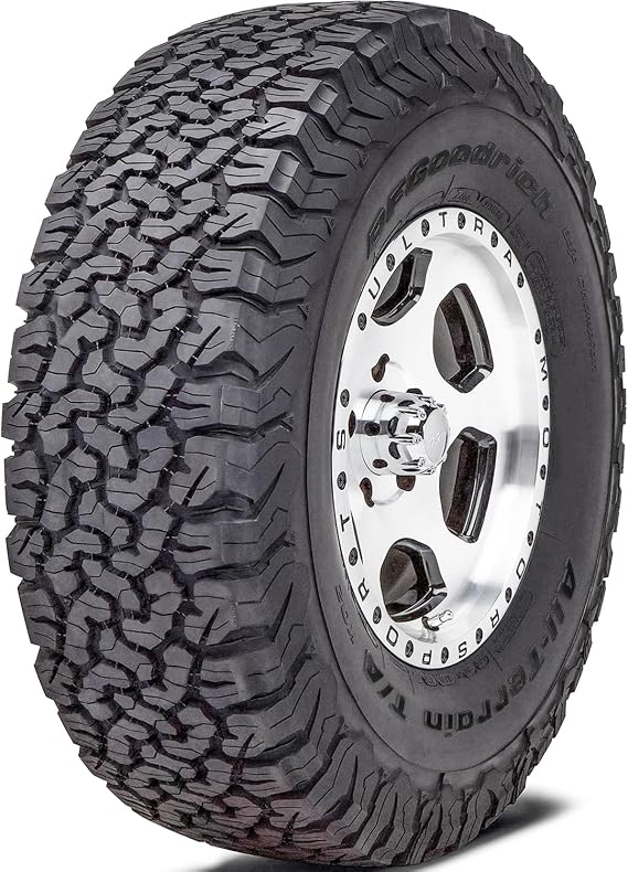 BFGoodrich L315/70R17 110S C/6oodrich ALL-TERRAIN TA KO2 RBL JEP | Light Truck All Terrain All Weather Traction 113/110S Rated C (6 Ply) Radial Construction Raised Black Letters Tire