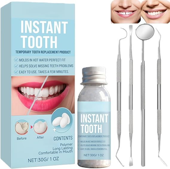 Den/tal Repair Kit,Temporary Tooth Filling Kit,False Teeth for Temporary Tooth Filler,Moldable False Teeth for Fixing,Tooth Filling Repair Kit for Fixing Broken,Teeth Repair & Replacement Kit