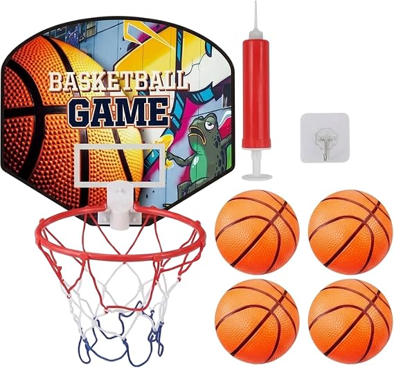 8 Piece Set Mini Basketball Hoop, Mini Basketball, Basketball Hoop, Complete and Fun for Home Recreation Lovers and Office Entertainment Seekers