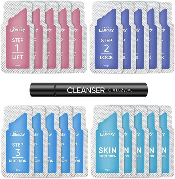 Libeauty Lash Lift, Brow Lamination, Lash Perm Kit, Eyebrow Lamination Kit, Lash Lift Kit, Long Lasting Salon Results, Lifting & Curling for Eyelashes(Just with Lotion)