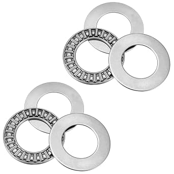 2 Sets AXK2035 Thrust Needle Roller Bearing with Washers, 20 mm Bore, 35 mm OD, 2 mm Wd, Thrust Bearings for Lawn Tractor Steering | 20 mm Bore, 35 mm OD, 2 mm Wd, Thrust Bearings for Lawn Tractor Steering