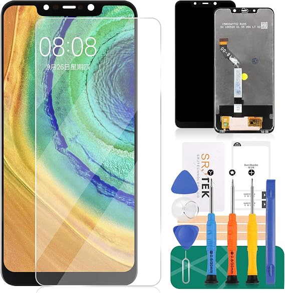 SRJTEK for Xiaomi Mi Pocophone F1 LCD Screen Replacement,for Xiaomi Mi Pocophone F1 6.18" LCD Display Touch Screen digitizer Glass Assembly Kits,Include Tempered Glass
