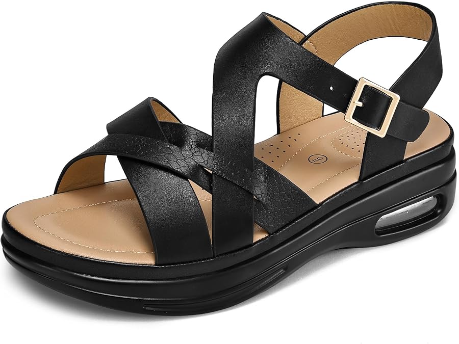 mysoft Women's Walking Sandals Air Cushioned Support