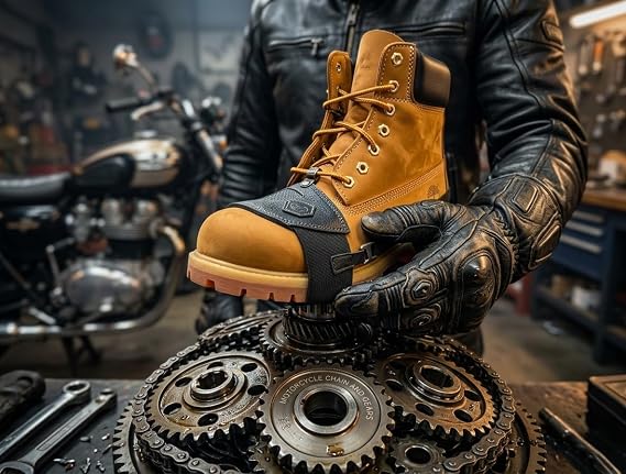 MTN Shiftarmor Motosiklet Ayakkabı koruma pedleri, vites ayakkabı koruyucu,motorcycle shoe protector,motosiklet deri aksesuar%100 Doğal deri