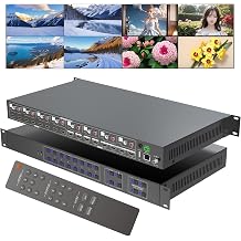 ICUIXIAN HDR 8x8 HDMI Matrix 4K@60Hz-4:4:4, 18Gbps, HDMI2.0/HDCP2.2, HDR10, Web GUI, CEC, ARC, AOC, EDID, IR, RS232 Control 8 Groups of SPDIF&LR Audio HDMI Matrix 8x8 (4K & 1080p Together)