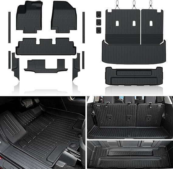 Floor Mats for Nissan Pathfinder 2022-2026 7/8 Seats w/Cargo Mat