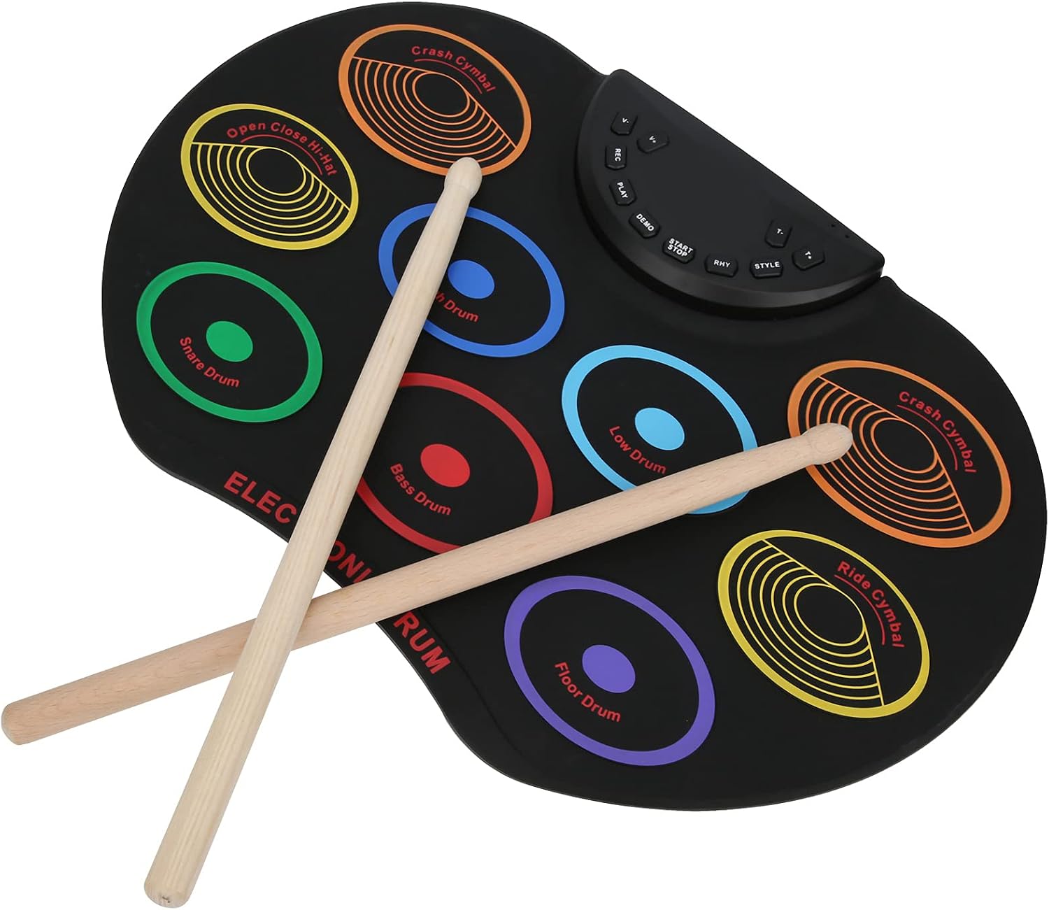 Electronic Drum Pad, Electronic Drum Set, Lightweight, Portable Electronic Drum, Nurture Music Talent, Birth Colorful Model