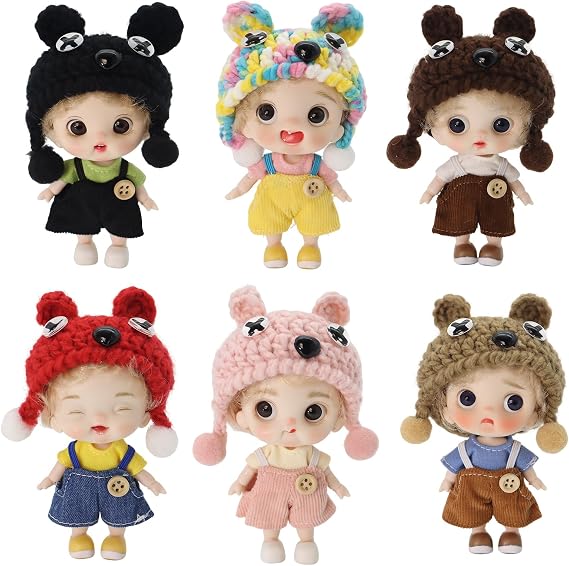 Cute BJD Blind Box,2 Articulated Gothic Dolls,Action Figures with Removable Clothes,Surprise Birthday Gift for Girls