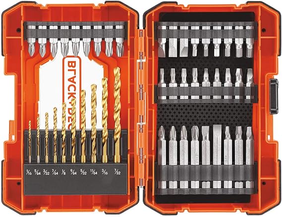 BLACK+DECKER Screwdriver Bit Set/Drill Bit Set, 46-Piece (BDA46SDDD)