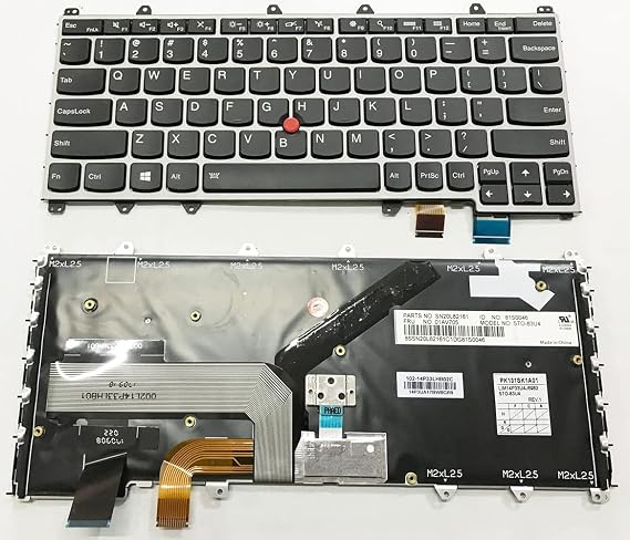 YANHAO [Laptop Keyboard] US New for Lenovo Thinkpad Yoga 260 Layout Keyboard Backlit Yoga 370 X380 Yoga S1 2nd Genera 4TH 01HW575 01HW615 01HX100 01HW655 [Easy Installation] (Color : Silver)