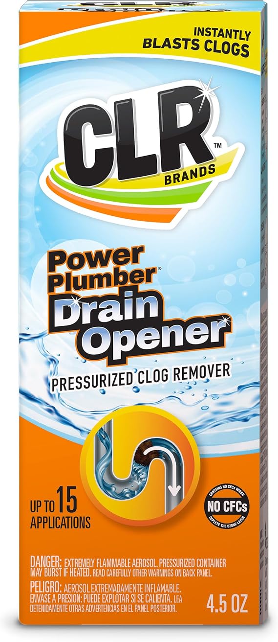 CLR Clog-Free Drain, Pressurized Drain Opener, 4.5 Ounce Aerosol Can