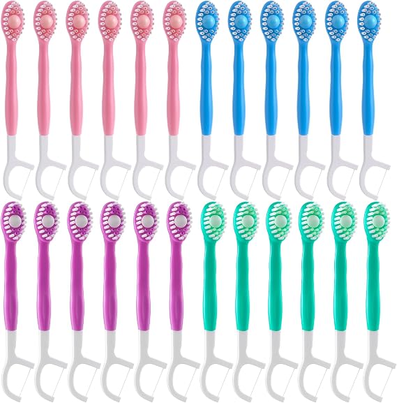 24 Pcs Disposable Toothbrush, Mini Toothbrush with Toothpaste, Portable Travel Toothbrushes, Individually Wrapped Dental Hygiene Kit for On-The-Go, Quick Oral Care Solution