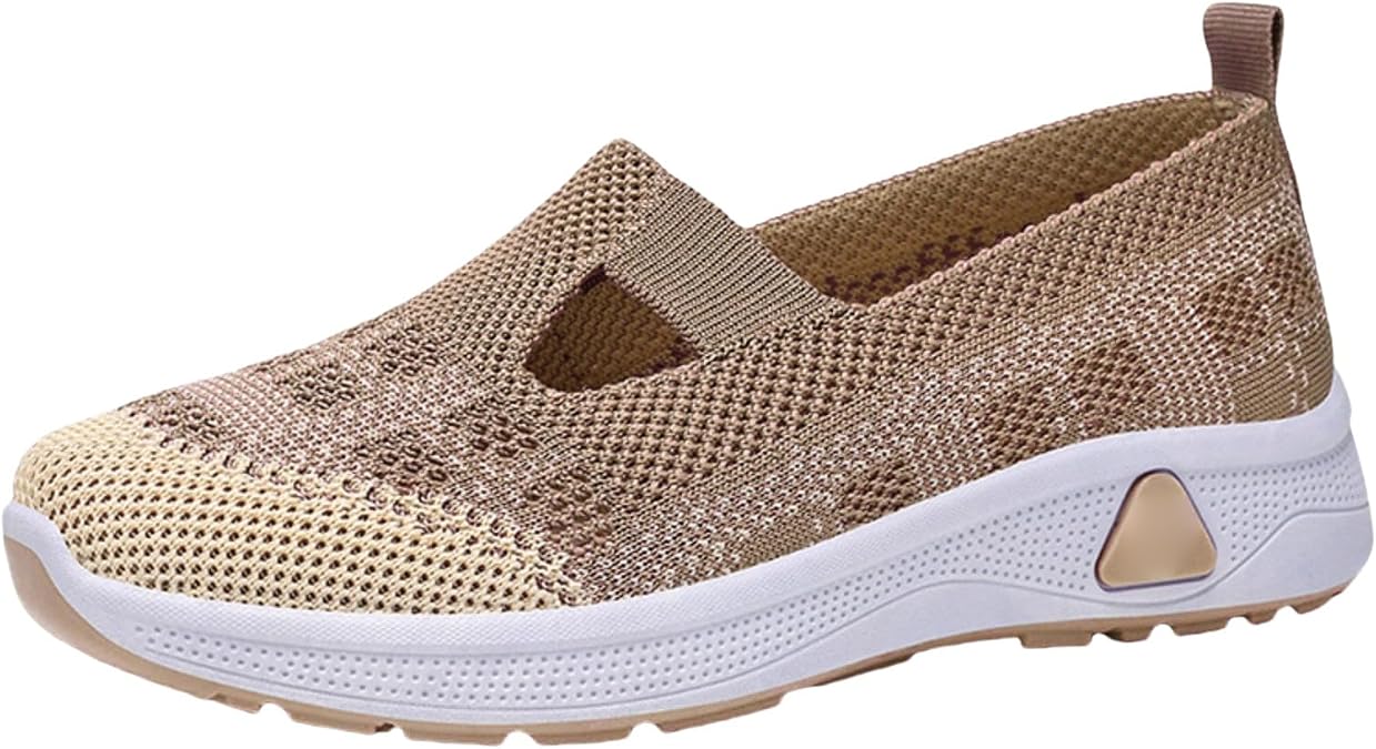 Orthopedic Shoes for Women Slip On Breathable Mesh Shoes Comfortable Soft Sneakers Walking Travel Shoe Lightweight Running Jogging Sneaker Casual Ladies Tennis Shoes