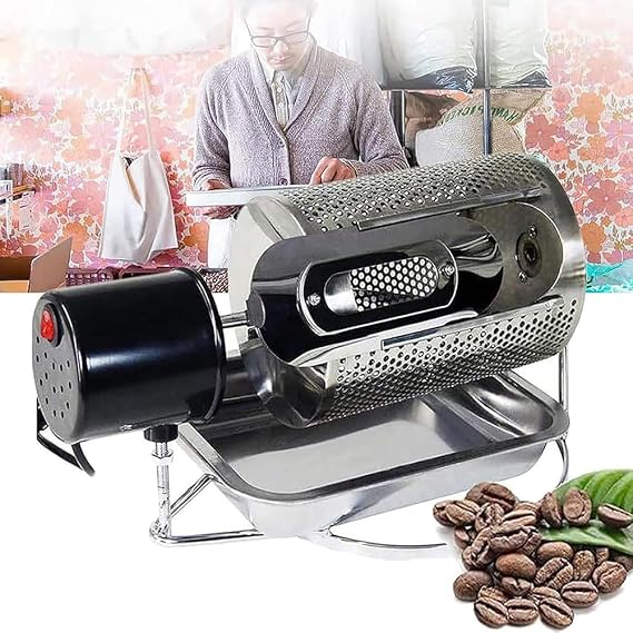 Electric Coffee Bean Roaster, Coffee Bean Roaster with Coffee Bean Cooler, with Stainless Steel Tray/isible Window